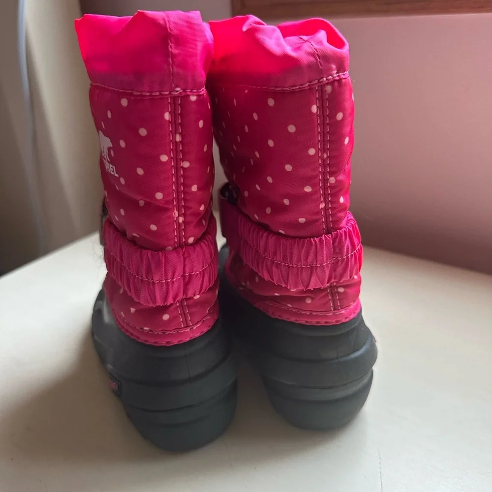 Sorel Pink Polka Dot Kids' Snow Boot